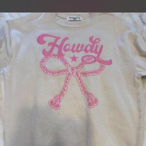 Howdy Cream and Pink Sweatshirt